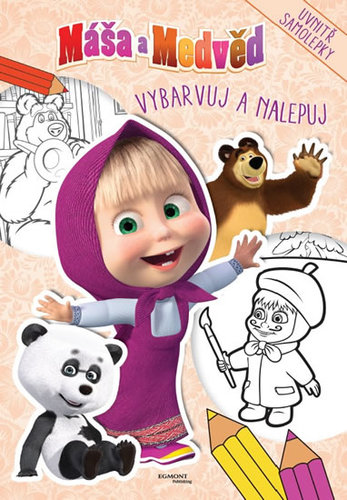 Obrázok Máša a medvěd - Vybarvuj a nalepuj