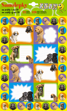 Obrázok SAMOLEPKY – na sešity – štěňátka