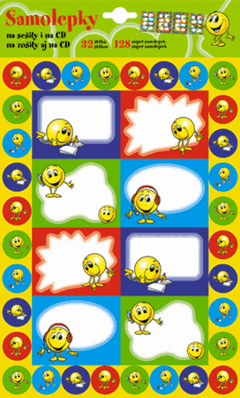 Obrázok SAMOLEPKY – na sešity – smajlík