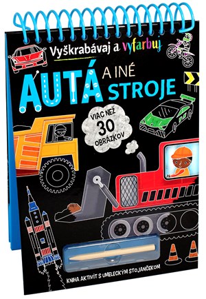 Obrázok Autá a iné stroje - Vyškrabávaj a vyfarbuj