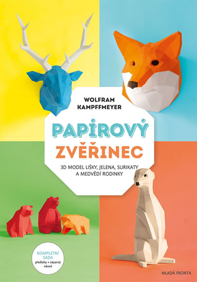 Obrázok Papírový zvěřinec - 3D model lišky, jelena, surikaty a medvědí rodinky