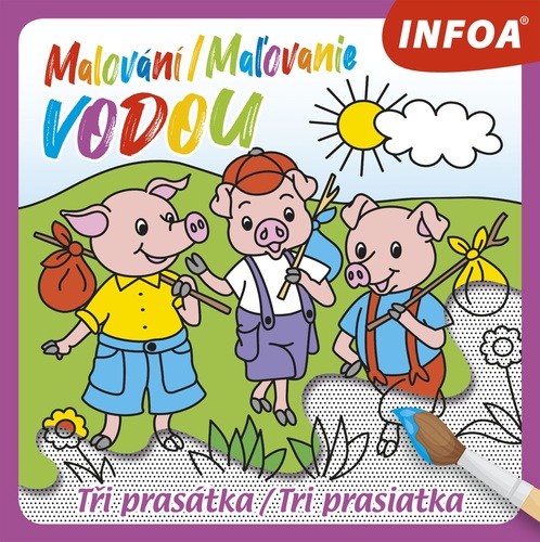Obrázok Malování / Maľovanie vodou – Tři prasátky