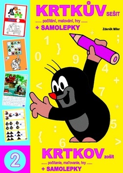 Obrázok Krtkův sešit...počítání, malování, hry... + samolepky