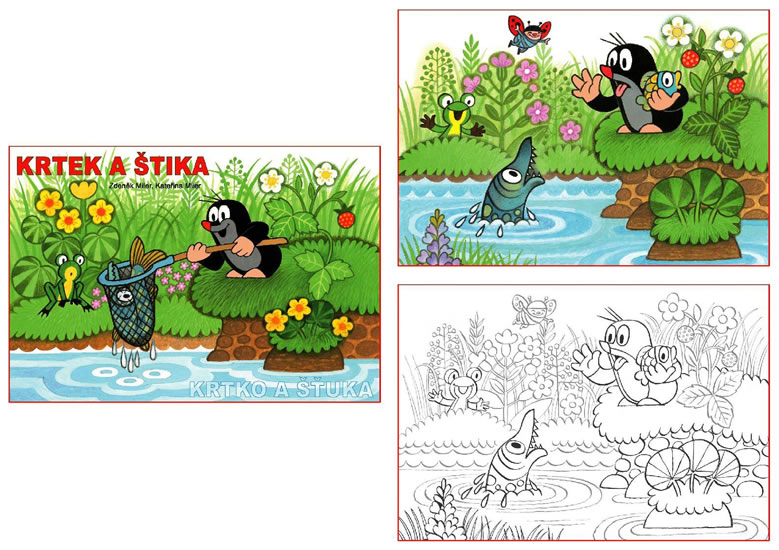 Obrázok Krtek a štika - omalovánky A5