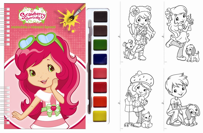 Obrázok Strawberry - Omalovánky s vodovými barvami a štětcem