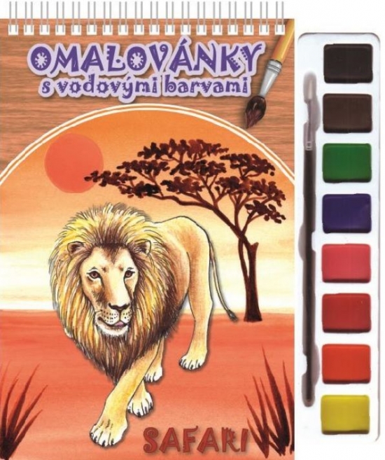 Obrázok Safari: Maľovanky s vodovými farbami a štetcom