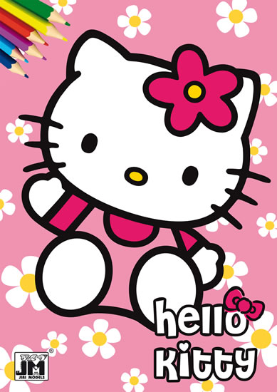 Obrázok Vymaľovanka A5+/ Hello Kitty (kvetinky)