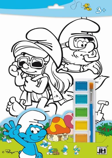 Obrázok Šmoulové - Omalovánky s barvami A4
