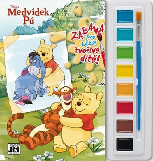 Obrázok Medvídek Pú - Omalovánky s barvami A4