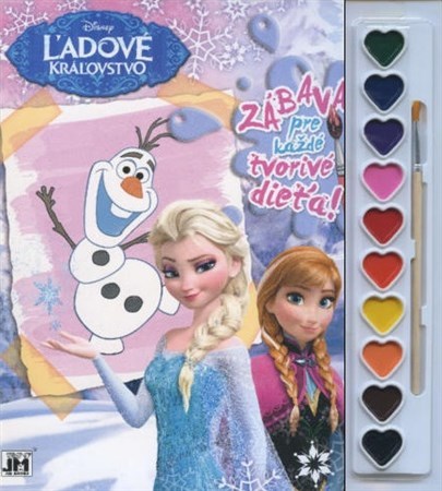 Obrázok Vymaľovanka A4 s vodovými farbami/ Ľadové kráľovstvo