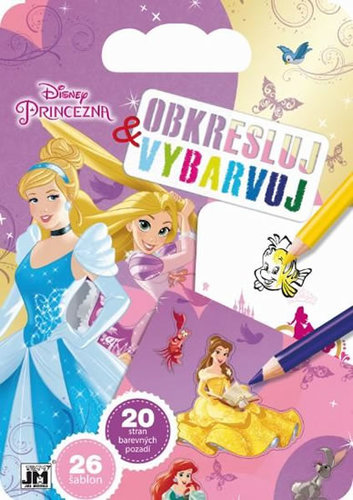 Obrázok Princezny - Obkresluj a vybarvuj