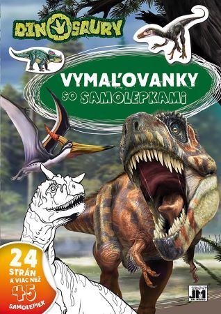 Obrázok Maľovanky A4 so samolepkami Dinosaury
