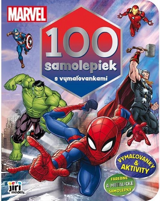 Obrázok 100 samolepiek s maľovankami Marvel