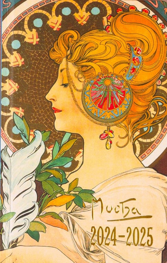Obrázok 18-mesačný diár Petito – Alfons Mucha 2024/2025, 11 × 17 cm