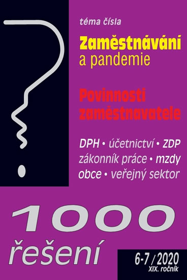 Obrázok 1000 řešení 6-7/2020 - Zaměstnávání a pa