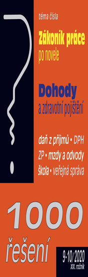 Obrázok 1000 řešení 9-10/2020 Zákoník práce po novele, Dohody a zdravotní pojištění
