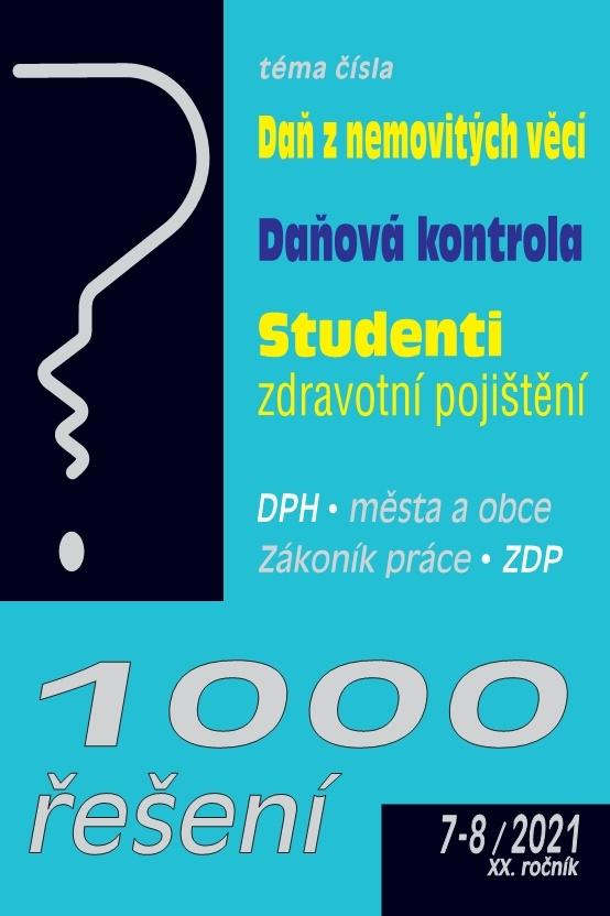 Obrázok 1000 řešení 7-8/2021 Daň z nemovitých vě