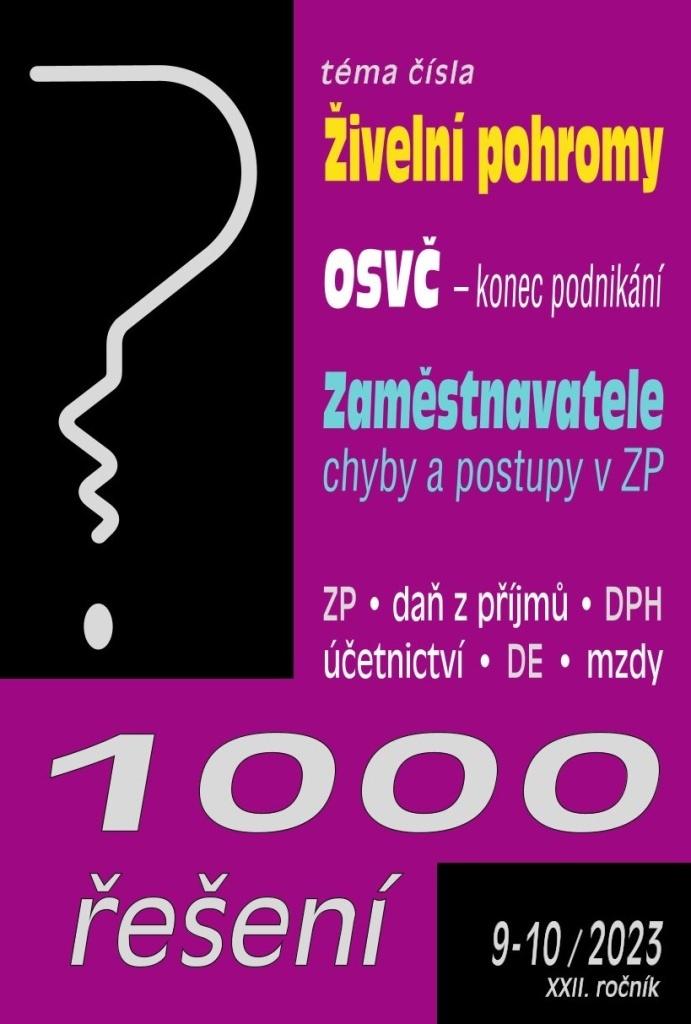 Obrázok 1000 řešení 9-10/2023 Živelní pohromy a podnikání