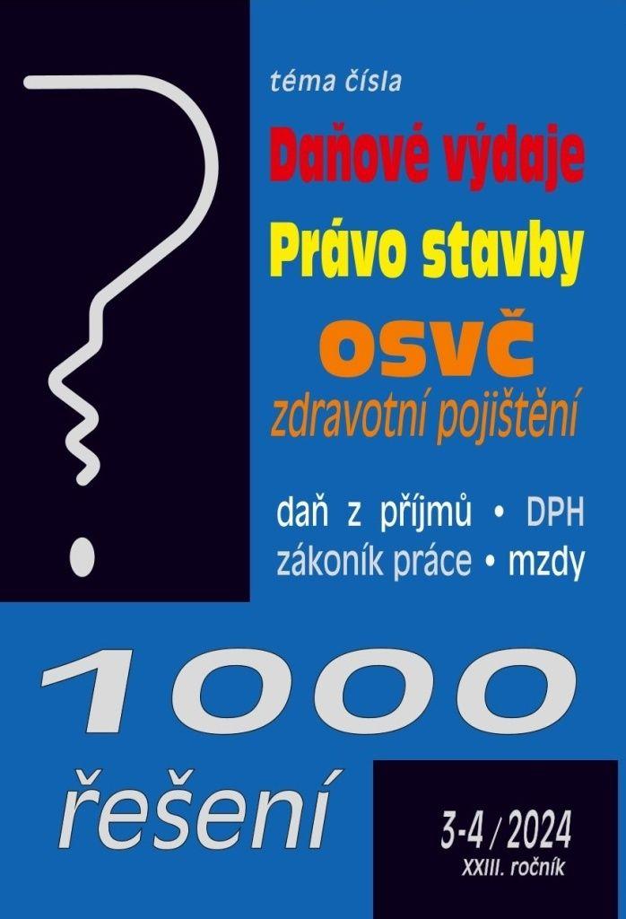 Obrázok 1000 řešení 3-4/2024 Daňové výdaje