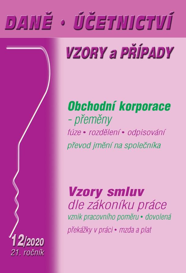 Obrázok DÚVaP 12/2020 - Vzory smluv dle zákoníku práce, Obchodní korporace - přeměny