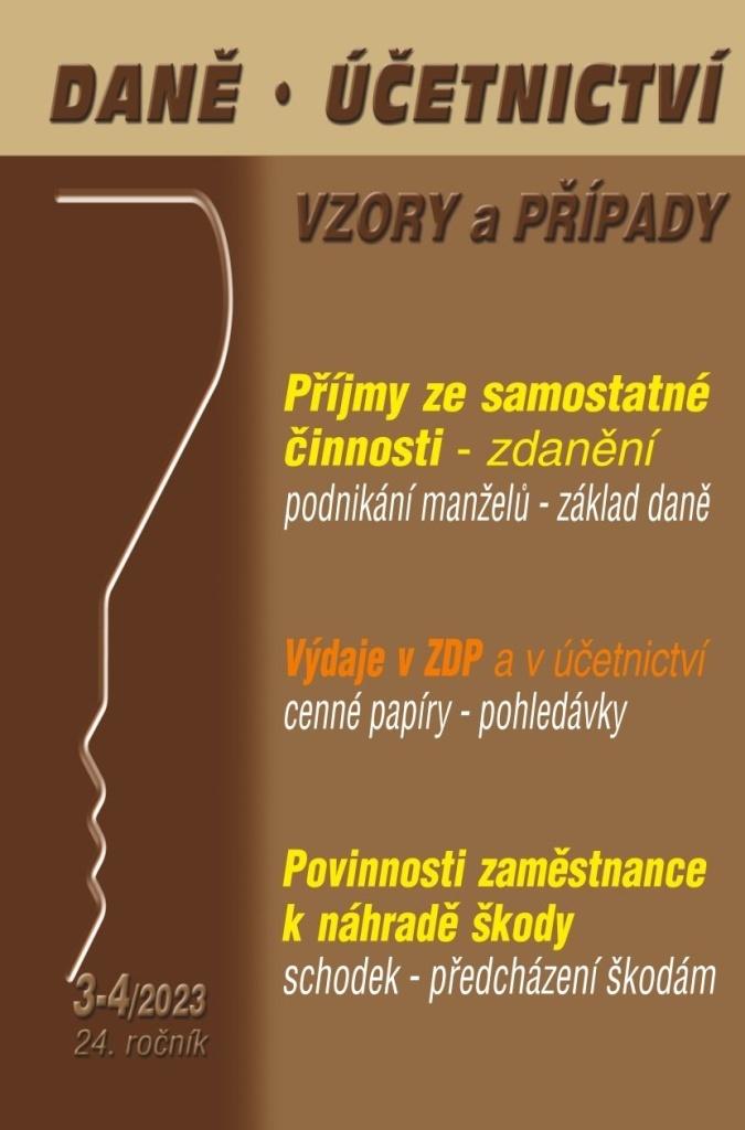 Obrázok DÚVaP 3-4/2023 Příjmy ze samostatné činnosti a jejich zdanění