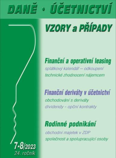 Obrázok DÚVaP 7-8/2023 Rodinné podnikání, Leasing, Deriváty