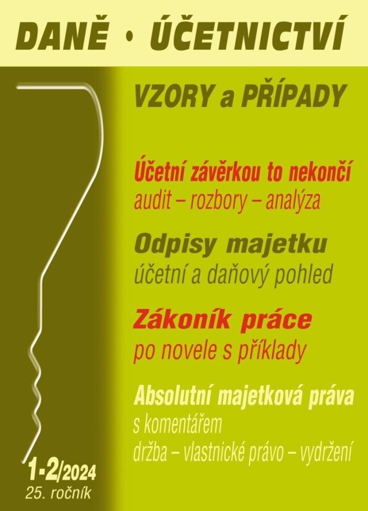 Obrázok DÚVaP 1-2/2024 Účetní a daňové odpisy majetku