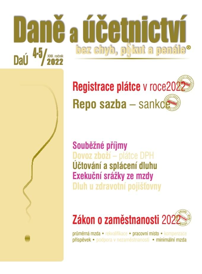 Obrázok Daně a účetnictví bez chyb, pokut a penále 4-5/2022