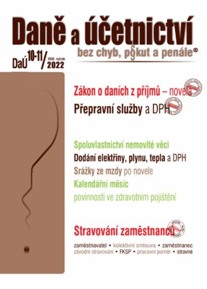 Obrázok DaÚ 10-11/2022 Platební neschopnosti zaměstnavatele - změny