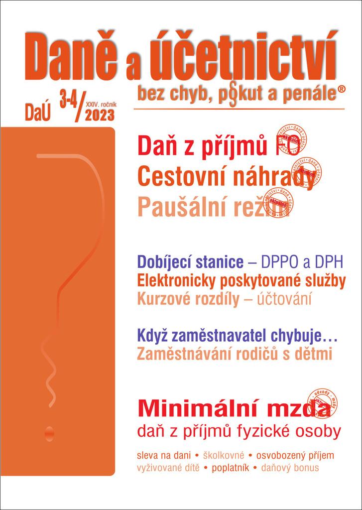 Obrázok DaÚ 3-4/2023 Daně a účetnictví bez chyb, pokut a penále