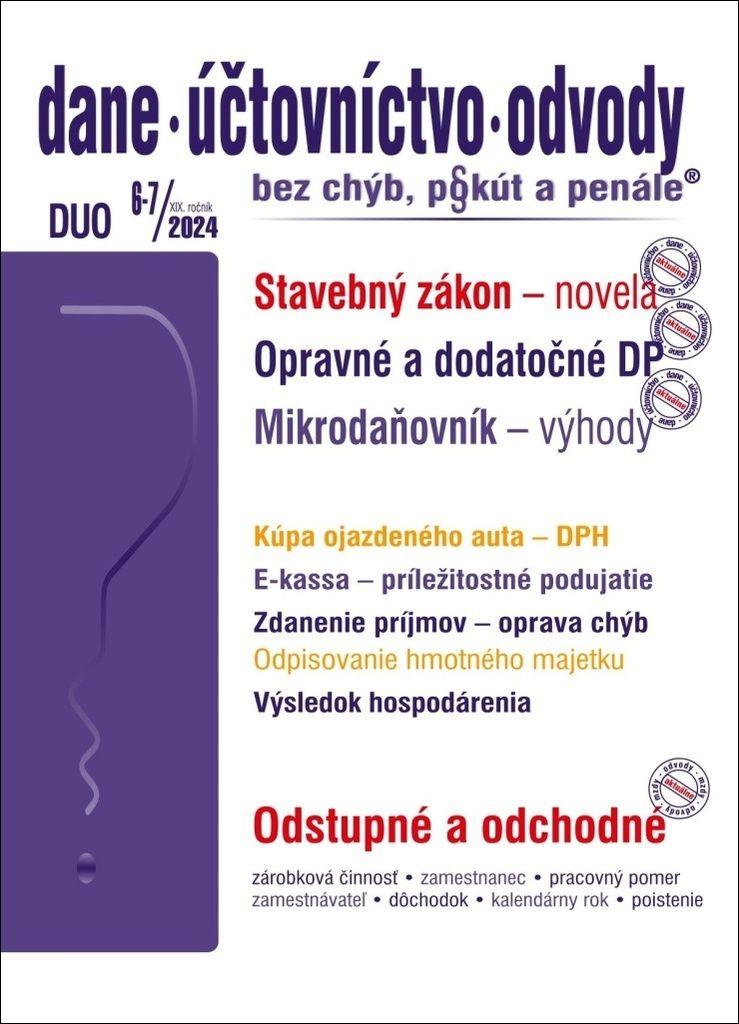Obrázok DaÚ 6-7/2024 Vybrané benefity z pohledu daní