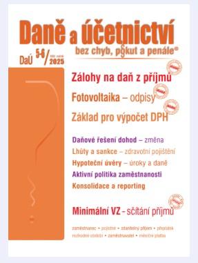 Obrázok DaÚ č. 5-6/2025 - Zálohy na daň z příjmů