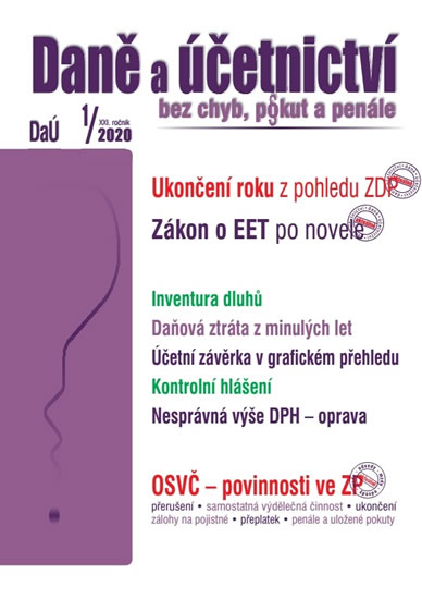 Obrázok Daně a účetnictví 1/2020 Ukončení roku -