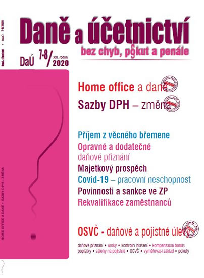 Obrázok DaÚ 7-8/2020 - Daně a účetnictví bez chy