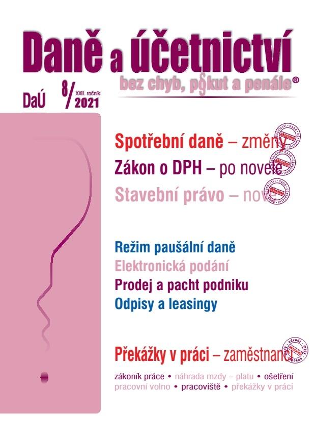 Obrázok DaÚ 8/2021 Zákon o DPH - novela od 1. če