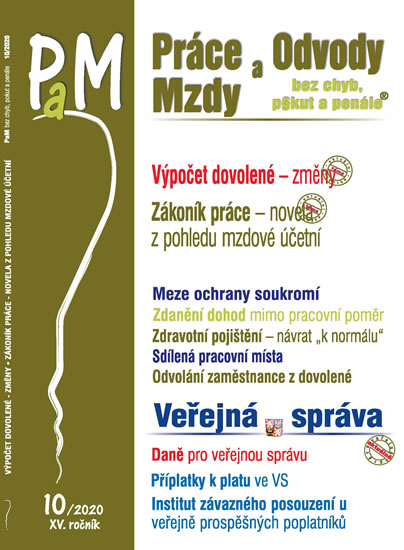 Obrázok PaM 10/2020 - Zákoník práce – novela