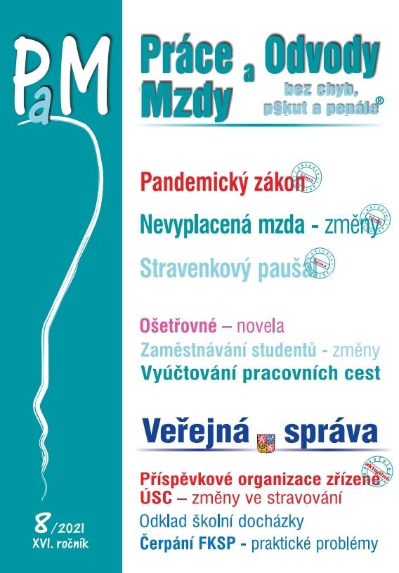 Obrázok PaM 8/2021 Pandemický zákon, Náhrada za