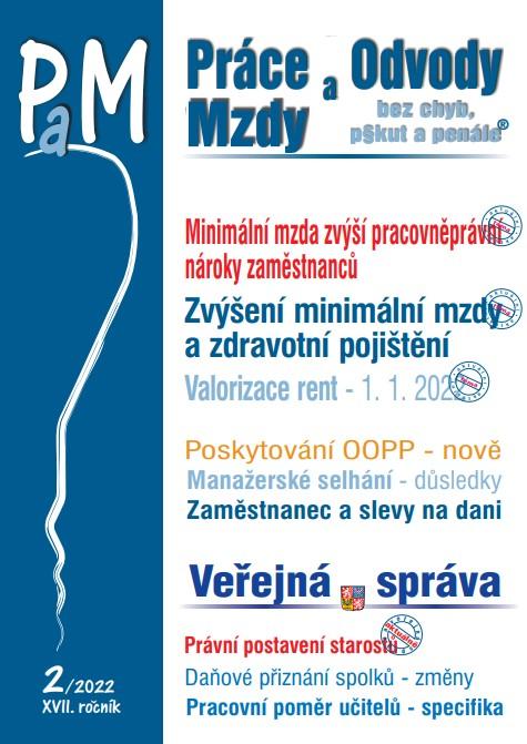 Obrázok PaM 2/2022 Minimální mzda zvýší pracovněprávní nároky zaměstnanců - Valorizace rent – 1. leden 2022