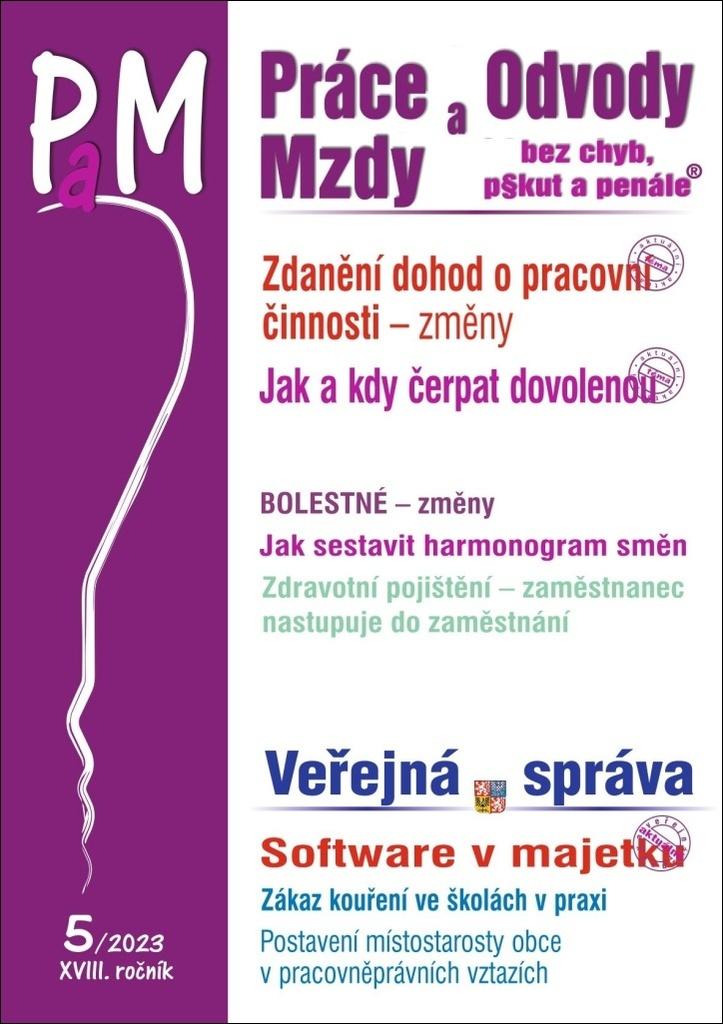 Obrázok PaM 5/2023 Práce, odvody a mzdy bez chyb, pokut a penále - Zdanění dohod o pracovní činnosti - změny