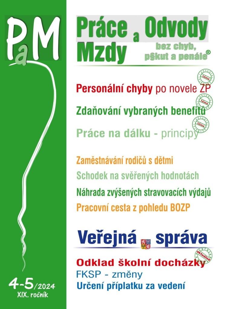 Obrázok PaM 4-5/2024 Jak předejít personálním chybám po novele zákoníku práce, Zdaňování vybraných benefitů