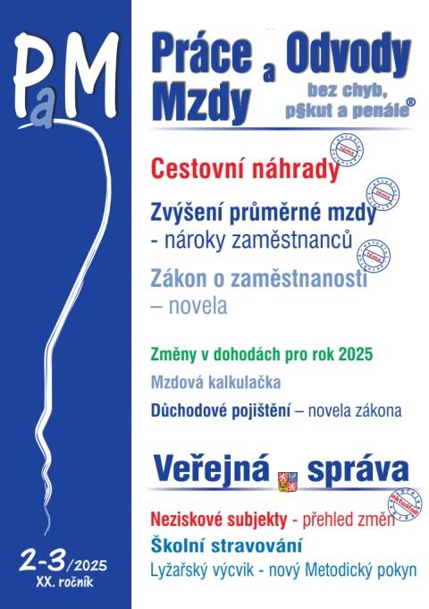 Obrázok PaM 2-3/2025 Cestovní náhrady 2025