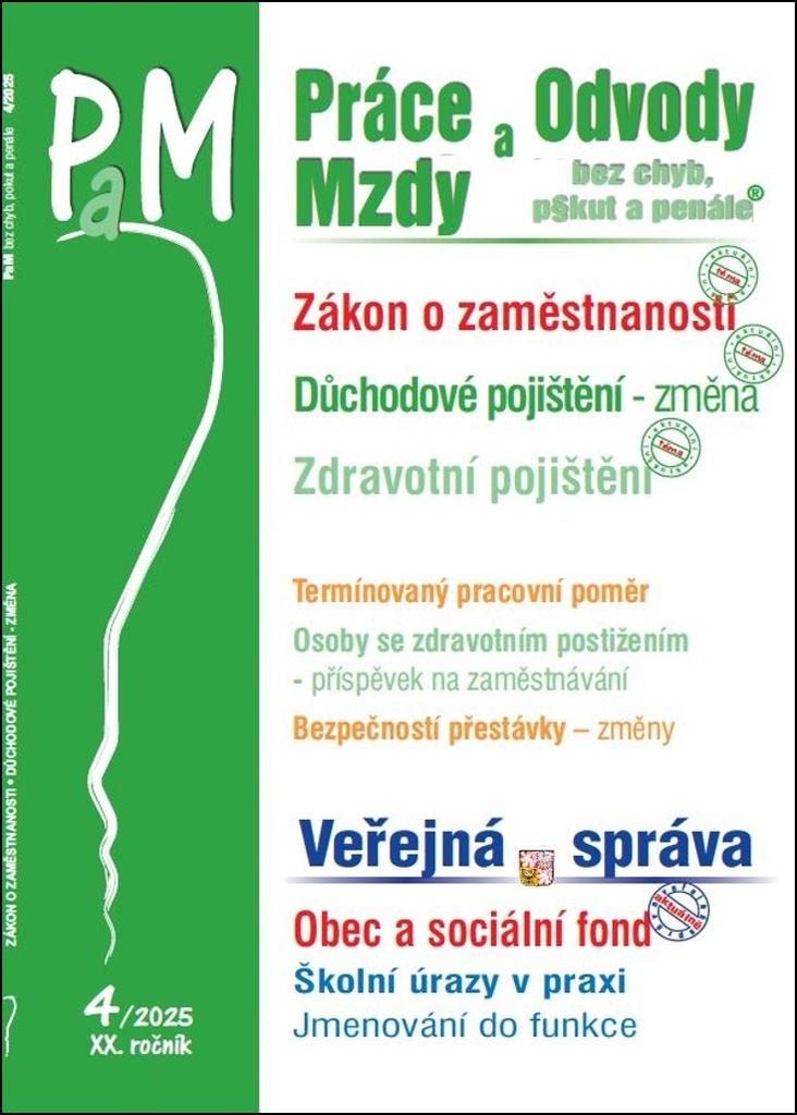 Obrázok PaM 4/2025 Práce a mzdy Zákon o zaměstnanosti v číslech