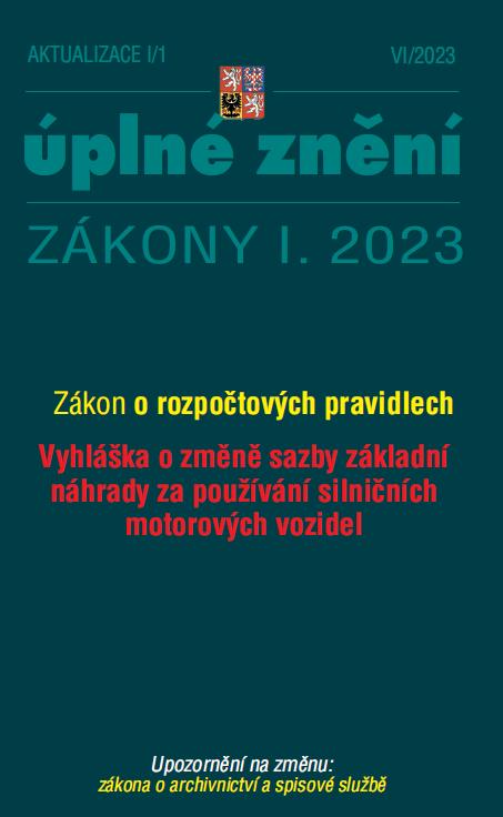 Obrázok Aktualizace I/1 2023 Úplné znění Zákony