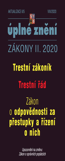 Obrázok Aktualizace II/5 Trestní zákoník, Trestní řád - Zákon o odpovědnosti za přestupky a řízení o nich