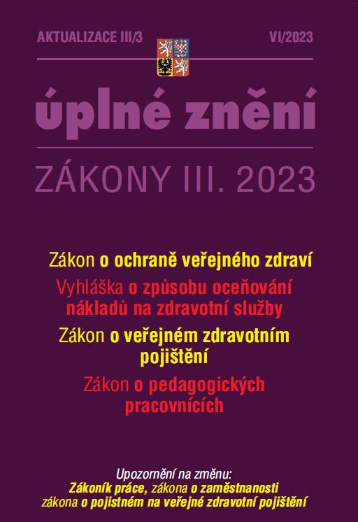 Obrázok Aktualizace III/3 2023 Úplné znění Zákony III.
