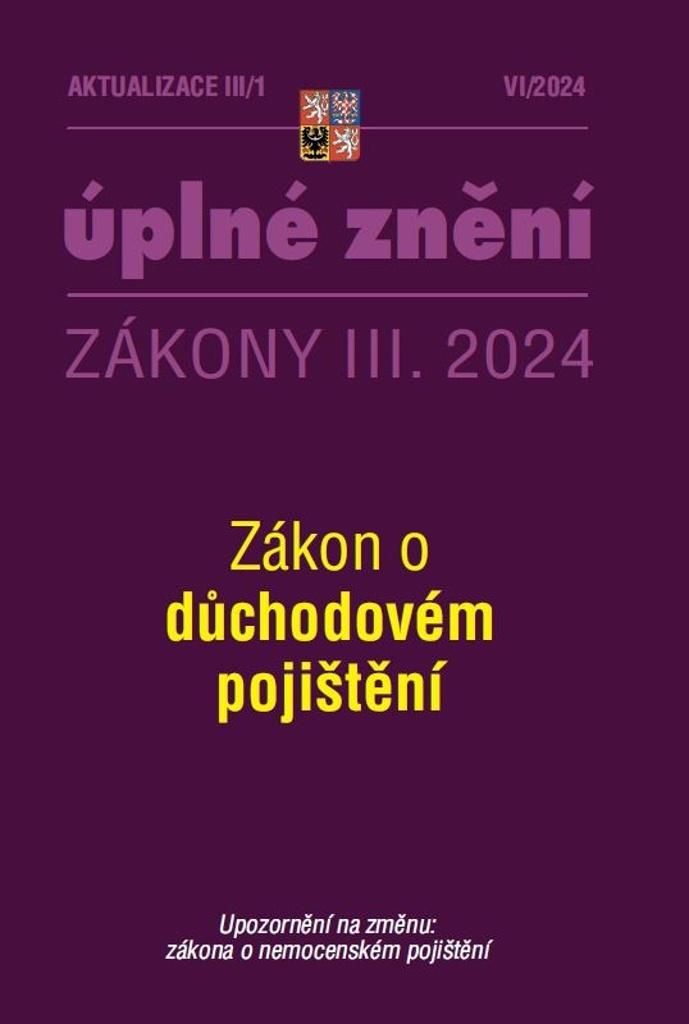 Obrázok Aktualizace III/1 2024 Zákon o důchodovém pojištění