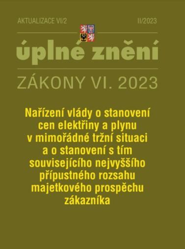 Obrázok Aktualizace VI/2 2023 Elektřina a plyn, Nařízení vlády o stanovení cen elektřiny a plynu v mimořádné tržní situaci