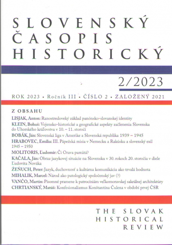 Obrázok Slovenský časopis historický 2/2023
