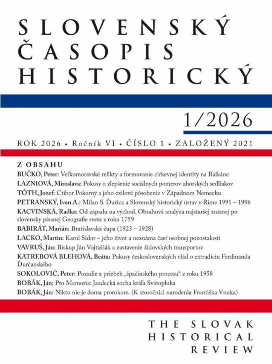 Obrazok Slovenský časopis historický 1/2026