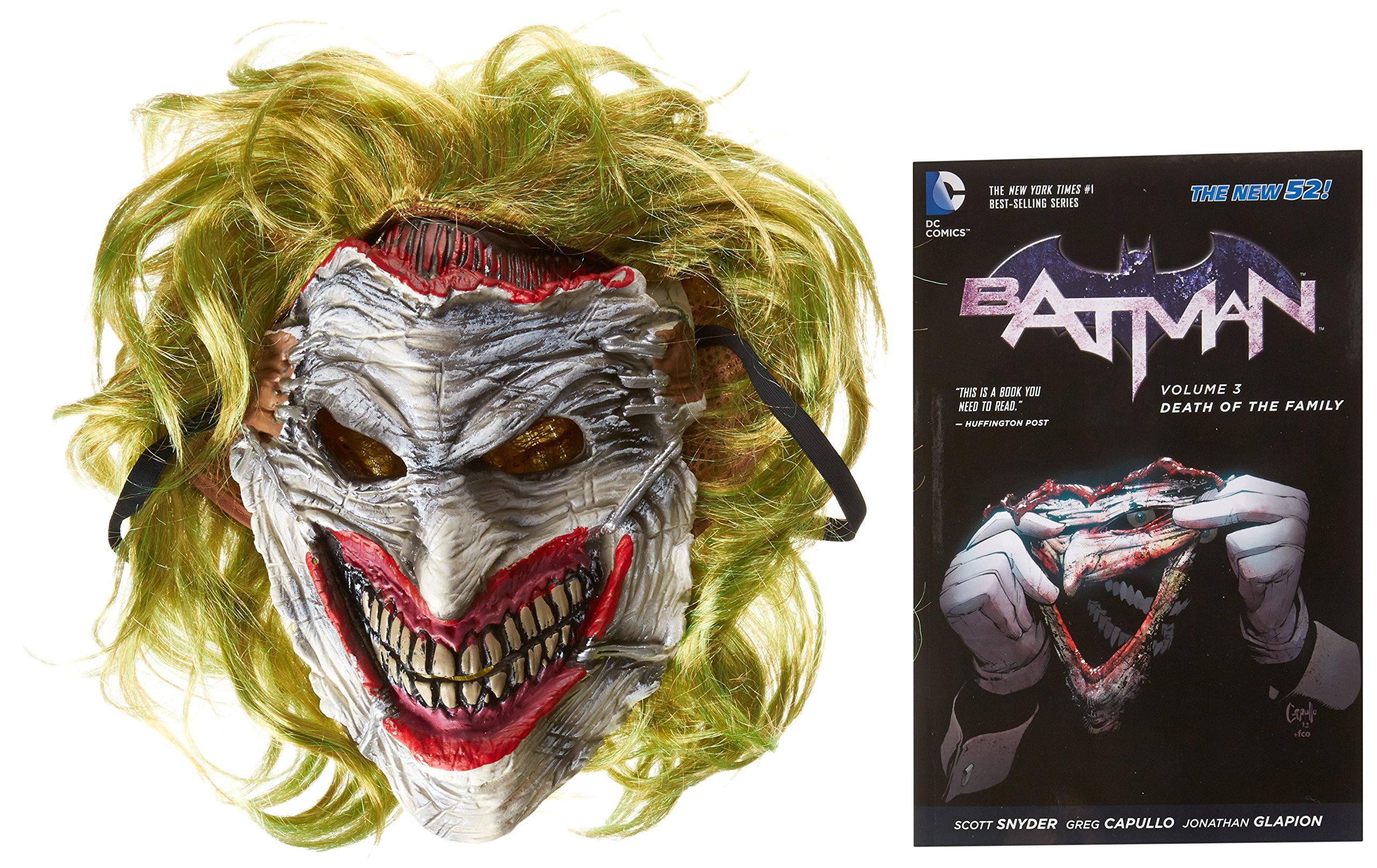 Obrázok Batman Death of the Family Book and Joker Mask Set